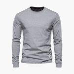 Men's Long Sleeve Shirt with Crew Neck - Image 8