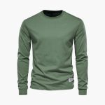 Men's Long Sleeve Shirt with Crew Neck - Image 5