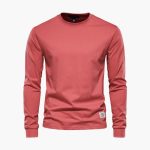 Men's Long Sleeve Shirt with Crew Neck - Image 3