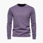 Men's Long Sleeve Shirt with Crew Neck - Image 4