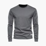 Men's Long Sleeve Shirt with Crew Neck - Image 9