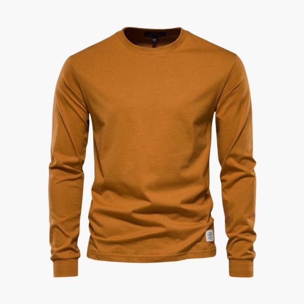 Men's Long Sleeve Shirt with Crew Neck