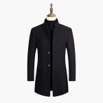 Men's Long Coat with Button Closure - Image 4