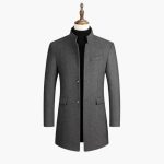 Men's Long Coat with Button Closure - Image 5