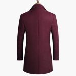 Men's Long Coat with Button Closure - Image 2
