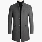 Men's Coat with Lapel Collar and Long Sleeves - Image 4