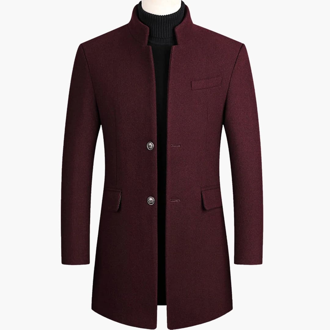 HerrenMantelmitReverskragenundlangenArmeln_3.jpg Men's Coat with Lapel Collar and Long Sleeves - Image 1