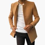 Men's Coat with Side Pockets and Button Closure - Image 4