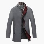 Men's Coat with Stand-Up Collar - Image 4