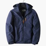 Men's Outdoor Jacket with Hood and Zipper - Image 2