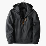 Men's Outdoor Jacket with Hood and Zipper