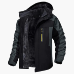 Men’s Outdoor Jacket with Hood and Zipper - Image 5