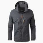 Men's Outdoor Jacket with Hood and Zipper Pockets - Image 6