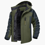 Men’s Outdoor Jacket with Hood and Zipper - Image 2