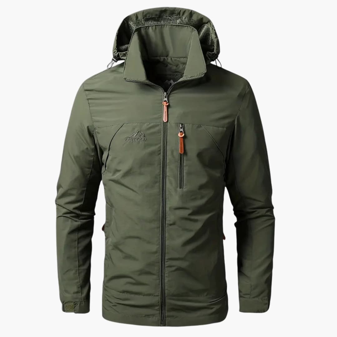 HerrenOutdoorjackemitKapuzeundReissverschlusstaschen_3.jpg Men's Outdoor Jacket with Hood and Zipper Pockets - Image 1