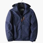 Men's Outdoor Jacket with Hood and Zipper Pockets - Image 4