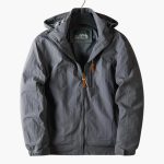 Men's Outdoor Jacket with Hood and Zipper Pockets - Image 5
