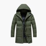Men's Parka Jacket with Hood and Zipper - Image 5