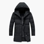 Men's Parka Jacket with Hood and Zipper - Image 3