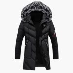 Men's Parka with Hood and Quilted Surface - Image 2