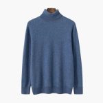 Men's Fine Knit Sweater with Ribbed Hem