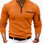 Men's Pullover with Half-Zip and Sleeve Pocket - Image 2