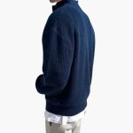 Men's Pullover with Half Zip and Ribbed Knit - Image 5
