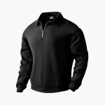 Men’s Half-Zip Sweater with Turn-Down Collar