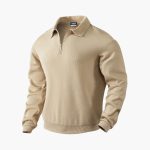 Men’s Half-Zip Sweater with Turn-Down Collar - Image 3