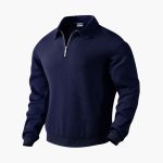 Men’s Half-Zip Sweater with Turn-Down Collar - Image 8