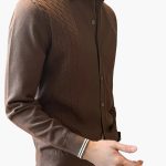 Men's Sweater with Lapel Collar and Button Closure - Image 4