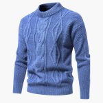 Men's Sweater with Round Neck and Knit Structure - Image 7