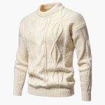 Men's Sweater with Round Neck and Knit Structure - Image 2