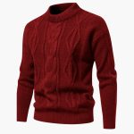 Men's Sweater with Round Neck and Knit Structure - Image 4