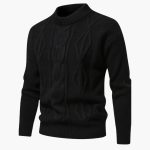 Men's Sweater with Round Neck and Knit Structure - Image 3