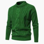 Men's Sweater with Round Neck and Knit Structure - Image 5