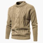 Men's Sweater with Round Neck and Knit Structure - Image 6