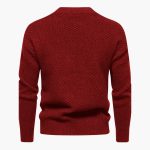 Men's Sweater with Round Neck and Knit Structure - Image 9