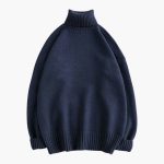 Men's Sweater with Knitted Roll Neck - Image 4