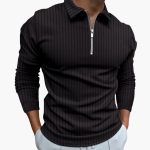 Men's Ribbed Knit Sweater with Collar - Image 6