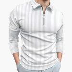 Men's Ribbed Knit Sweater with Collar - Image 2