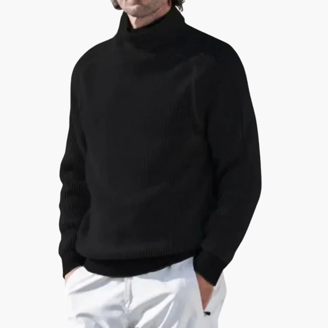 HerrenRollkragenpullovermitlangenArmeln_1.jpg Men's Turtleneck Sweater with Long Sleeves - Image 1