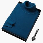 Men's Turtleneck Sweater with Long Sleeves and Ribbed Hem - Image 6