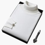 Men's Turtleneck Sweater with Long Sleeves and Ribbed Hem - Image 8