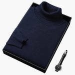 Men's Turtleneck Sweater with Long Sleeves and Ribbed Hem - Image 3