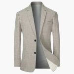 Men's Blazer with Notched Lapel and Two-Button Closure - Image 3