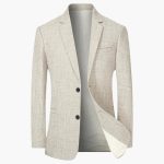 Men's Blazer with Notched Lapel and Two-Button Closure - Image 2
