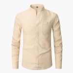 Men's Shirt with Round Neck and Pocket - Image 3