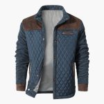 Men's Padded Jacket with Snap Button Closure - Image 3