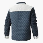 Men's Quilted Jacket with Snap Button Closure - Image 5